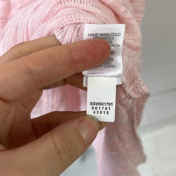 J. JILL Pure Jill  XL Lightweight Tunic Sweater Short Sleeve Cotton Viscose Pink - Picture 6 of 6